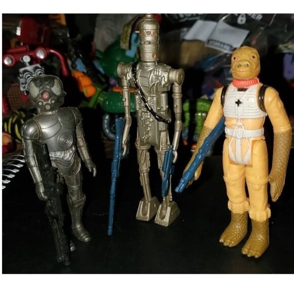 Vintage Star Wars Zuckuss Bossk IG 88 Action Figures Lot - Picture 1 of 1